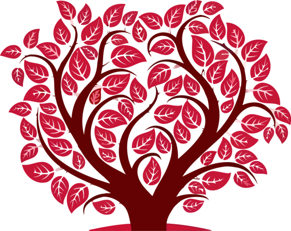Transparent Tu Bishvat Red Leaf Plant for Tu Bishvat Tree for Tu Bishvat