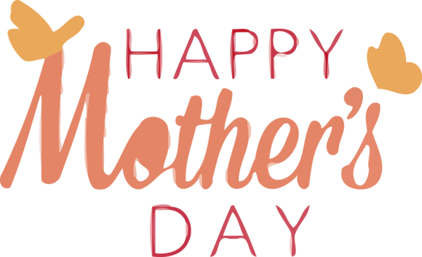 Transparent Mother's Day Font Text Line for Happy Mother's Day for Mothers Day