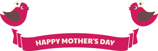 Transparent Mother's Day Pink Text Font for Happy Mother's Day for Mothers Day