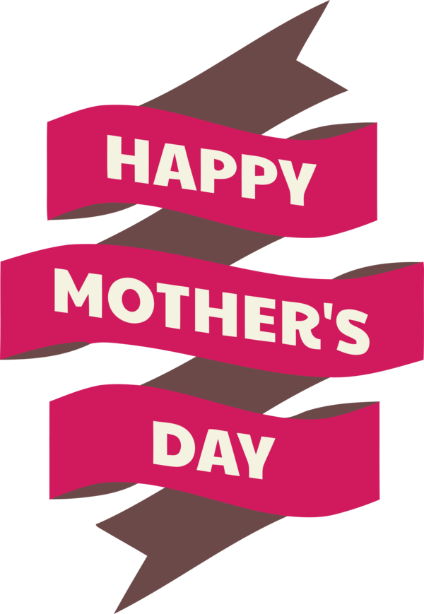 Transparent Mother's Day Text Font Pink for Happy Mother's Day for Mothers Day