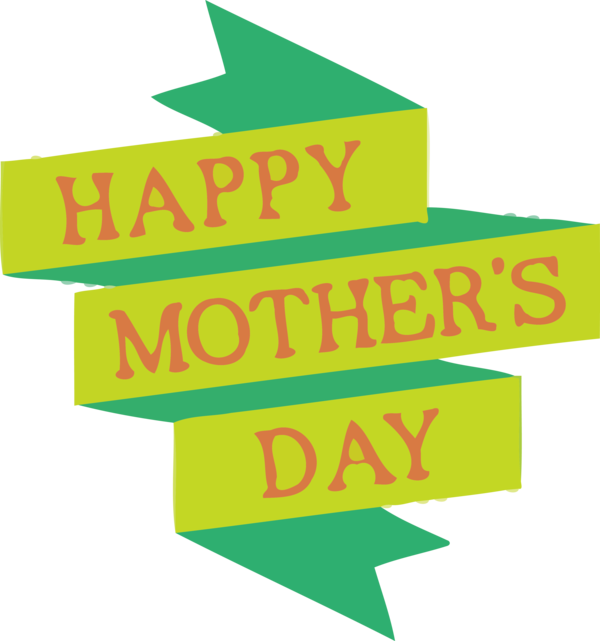 Transparent Mother's Day Green Text Font for Happy Mother's Day for Mothers Day