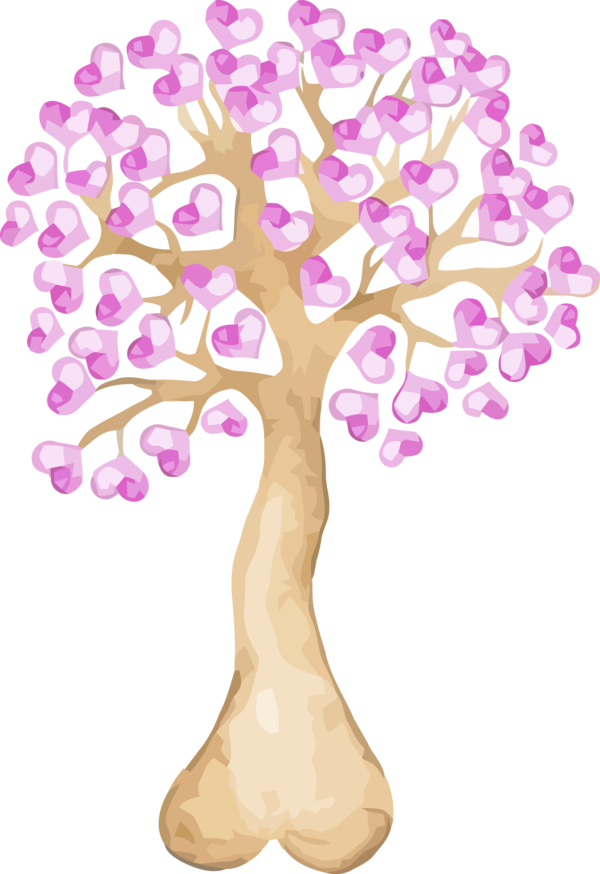 Transparent Tu Bishvat Pink Tree Woody plant for Tu Bishvat Tree for Tu Bishvat