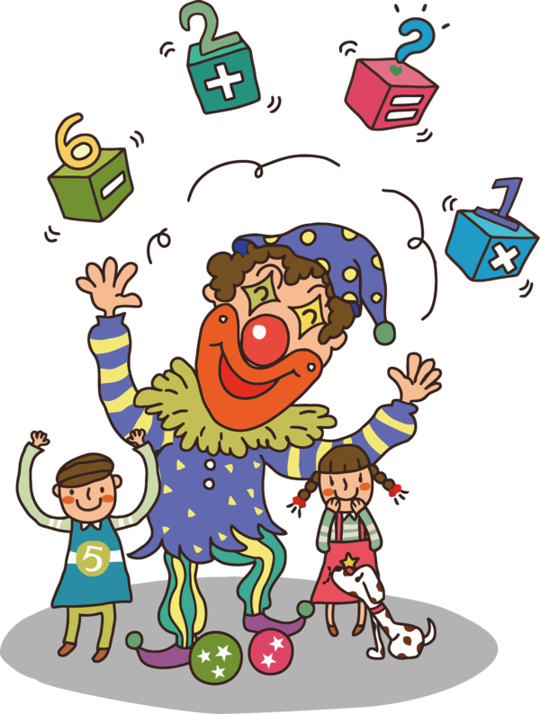 Transparent International Children's Day Cartoon Celebrating Playing with kids for Children's Day for International Childrens Day