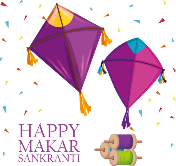Transparent Makar Sankranti Line Font Triangle for Happy Makar Sankranti for Makar Sankranti