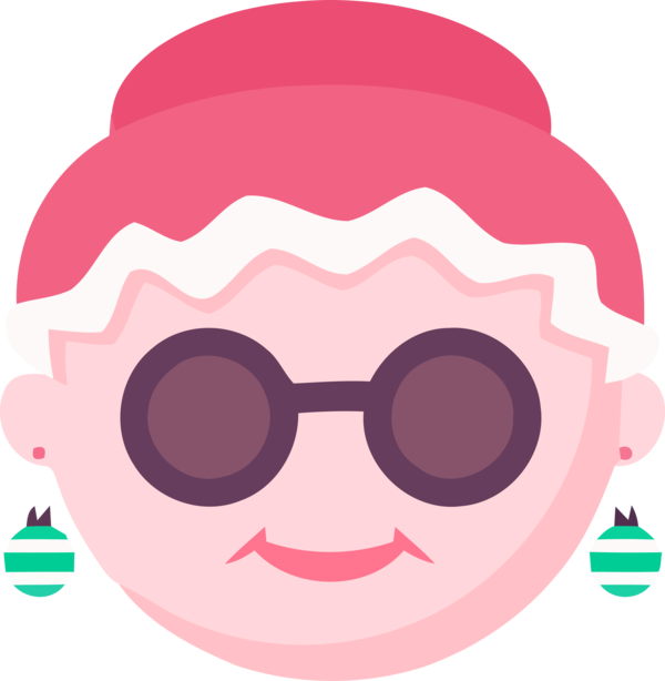 Transparent Christmas Eyewear Pink Glasses for Christmas Ornament for Christmas