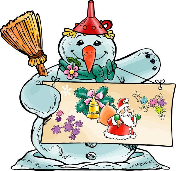 Transparent Christmas Cartoon for Snowman for Christmas