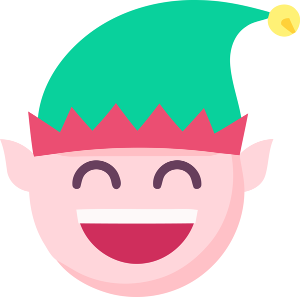 Transparent Christmas Facial expression Smile Pink for Christmas Ornament for Christmas