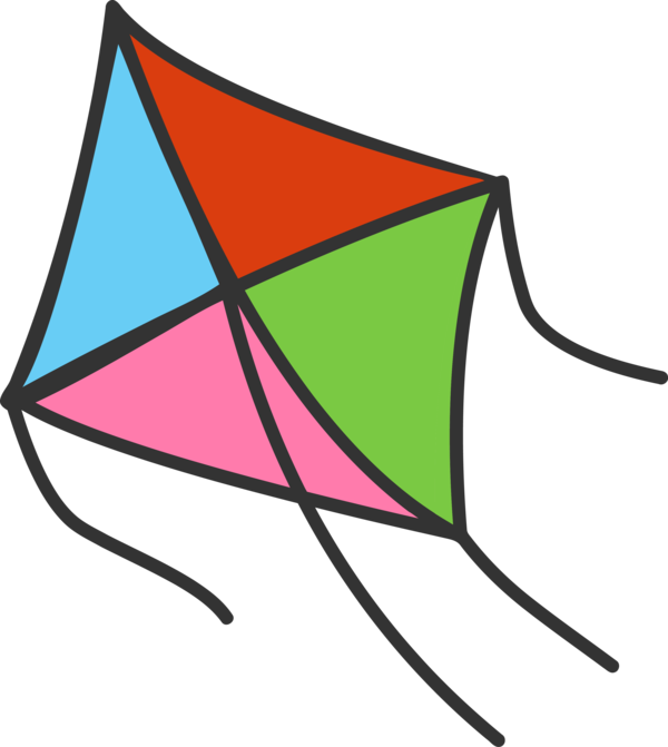 Transparent Makar Sankranti Line Sport kite Triangle for Happy Makar Sankranti for Makar Sankranti