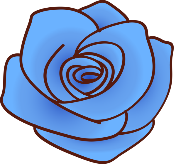 Transparent Valentine's Day Cobalt blue Rose Line art for Rose for Valentines Day