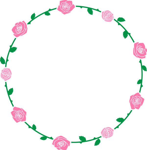 Transparent Valentine's Day Pink Heart Circle for Rose for Valentines Day