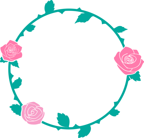 Transparent Valentine's Day Circle Line art for Rose for Valentines Day
