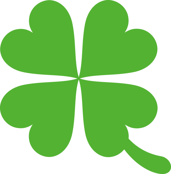 Transparent St Patrick's Day Leaf Green Shamrock for Four Leaf Clover for St Patricks Day