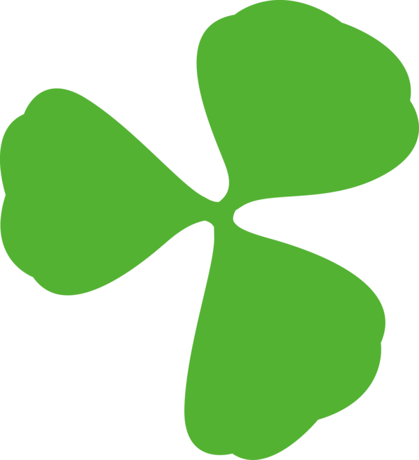 Transparent St Patrick's Day Green Leaf Plant for Shamrock for St Patricks Day