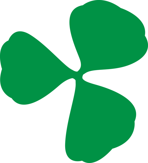 Transparent St Patrick's Day Green Leaf Symbol for Shamrock for St Patricks Day