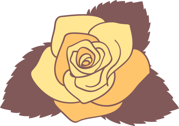 Transparent Valentine's Day Yellow Rose Leaf for Rose for Valentines Day