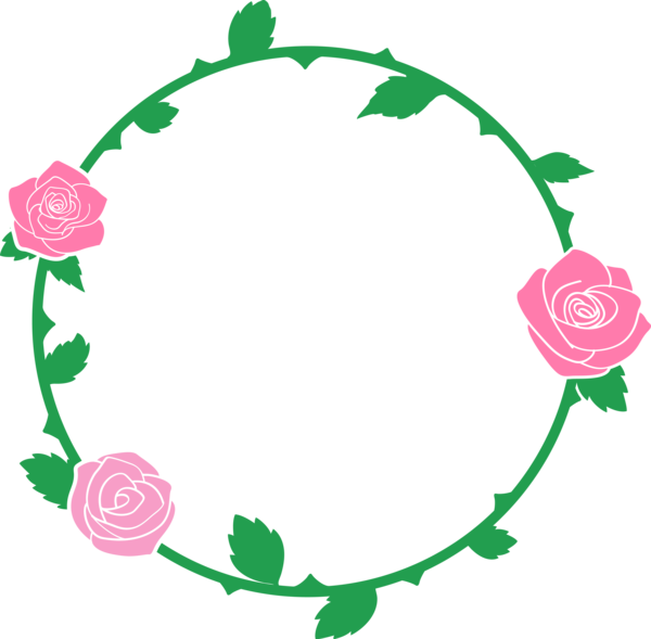 Transparent Valentine's Day Plant Circle Rose for Rose for Valentines Day