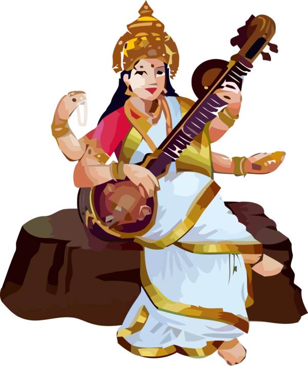 Transparent Vasant Panchami Musical instrument String instrument Plucked string instruments for Happy Vasant Panchami for Vasant Panchami