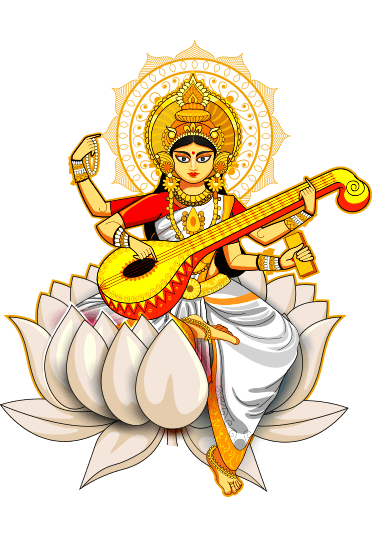 Transparent Vasant Panchami Cartoon Musical instrument Plucked string instruments for Happy Vasant Panchami for Vasant Panchami