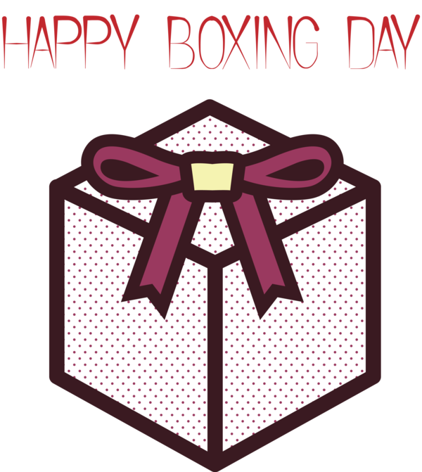 Transparent Boxing Day Font Line Symbol for Happy Boxing Day for Boxing Day