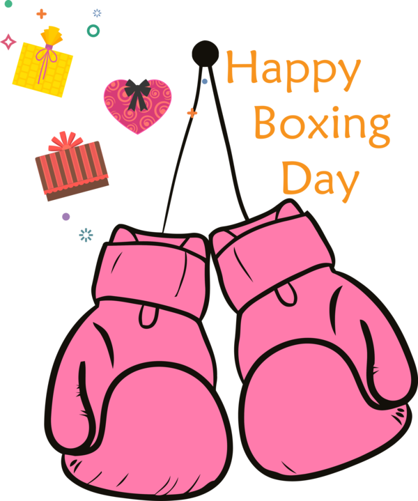 Transparent Boxing Day Pink Text Footwear for Happy Boxing Day for Boxing Day