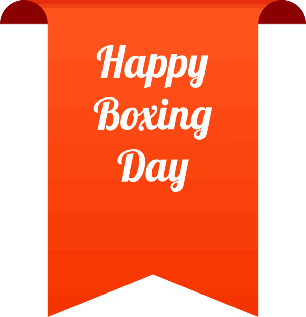 Transparent Boxing Day Text Orange Font for Happy Boxing Day for Boxing Day