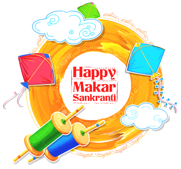 Transparent Makar Sankranti Text for Happy Makar Sankranti for Makar Sankranti