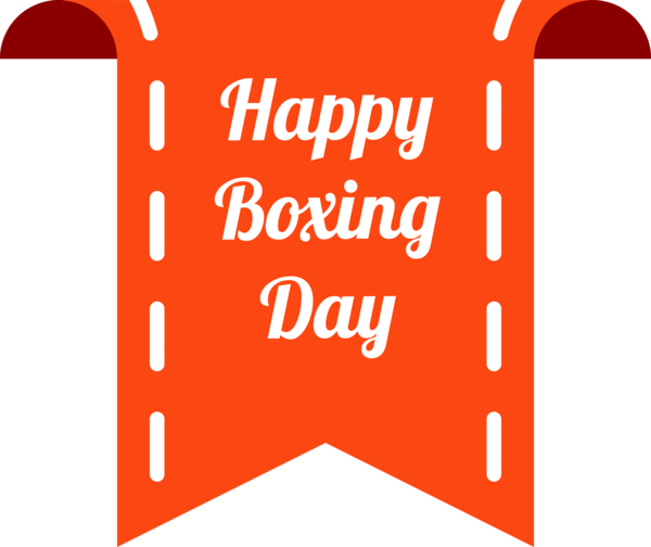 Transparent Boxing Day Text Line Font for Happy Boxing Day for Boxing Day