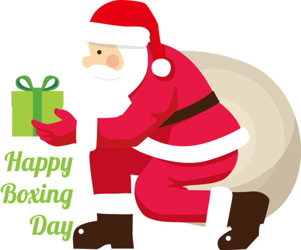 Transparent Boxing Day Santa claus Cartoon Christmas for Happy Boxing Day for Boxing Day
