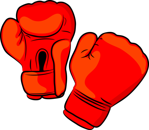 Transparent Boxing Day Red Orange Boxing glove for Happy Boxing Day for Boxing Day