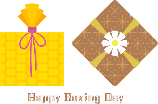 Transparent Boxing Day Yellow for Happy Boxing Day for Boxing Day