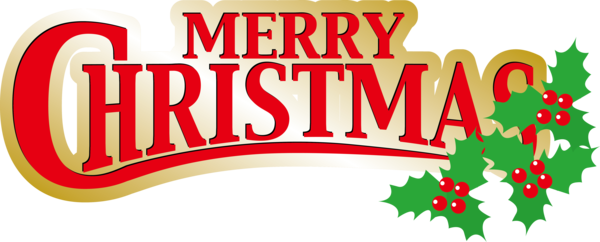 Transparent Christmas Text Font Logo for Merry Christmas for Christmas