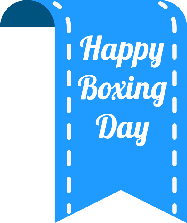 Transparent Boxing Day Blue Text Line for Happy Boxing Day for Boxing Day