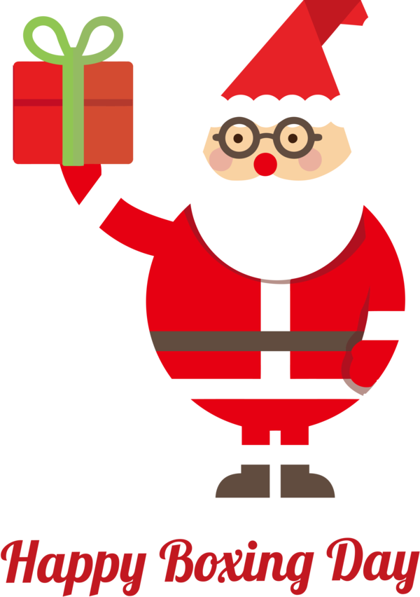 Transparent Boxing Day Cartoon Christmas Santa claus for Happy Boxing Day for Boxing Day