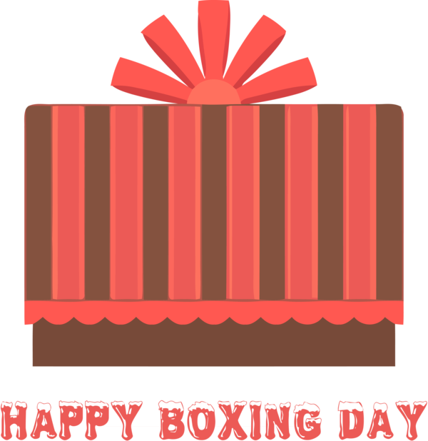 Transparent Boxing Day Red Line Rectangle for Happy Boxing Day for Boxing Day