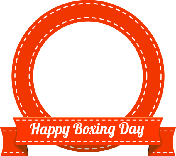 Transparent Boxing Day Red Orange Font for Happy Boxing Day for Boxing Day
