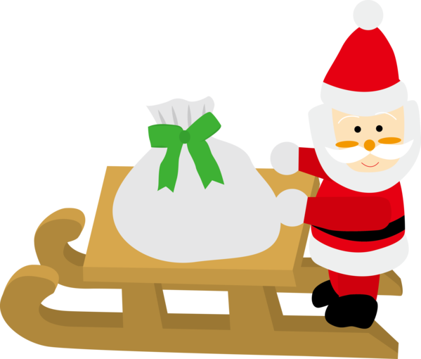 Transparent Christmas Cartoon Santa claus Christmas eve for Christmas Ornament for Christmas