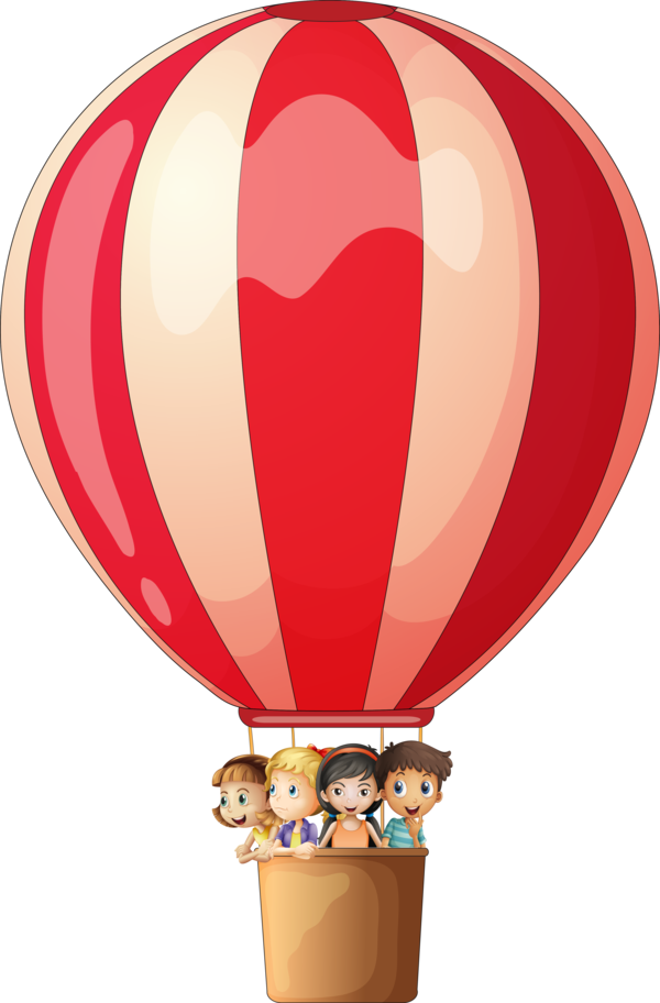 Transparent International Children's Day Hot air balloon Balloon Vehicle for Children's Day for International Childrens Day
