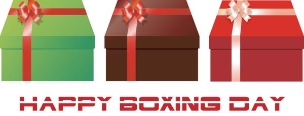 Transparent Boxing Day Red Font Present for Happy Boxing Day for Boxing Day