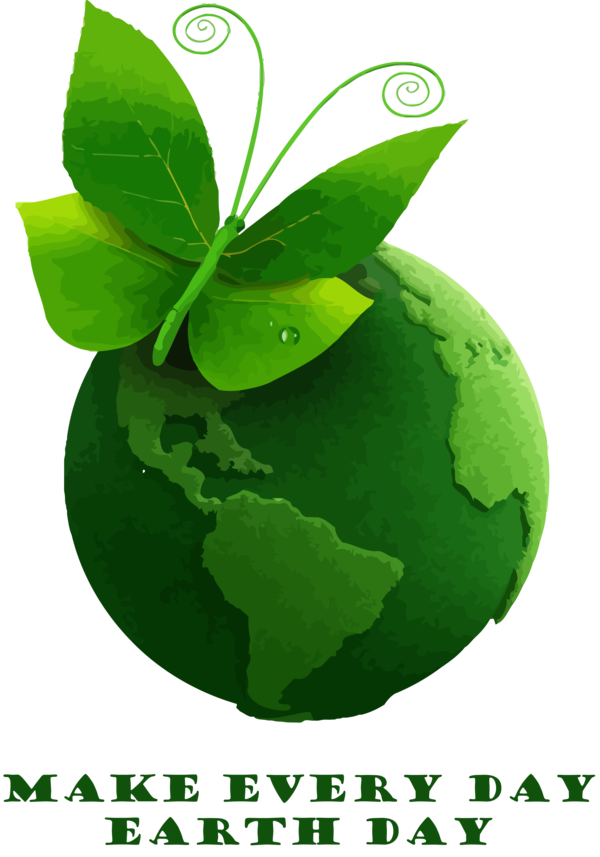 Transparent Earth Day Leaf Green Plant for Happy Earth Day for Earth Day