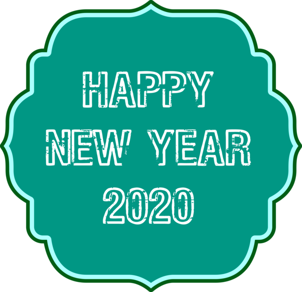 Transparent New Year Green Logo for Happy New Year 2020 for New Year