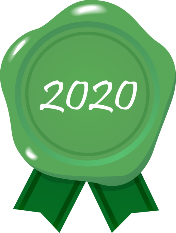 Transparent New Year Green Font Logo for Happy New Year 2020 for New Year