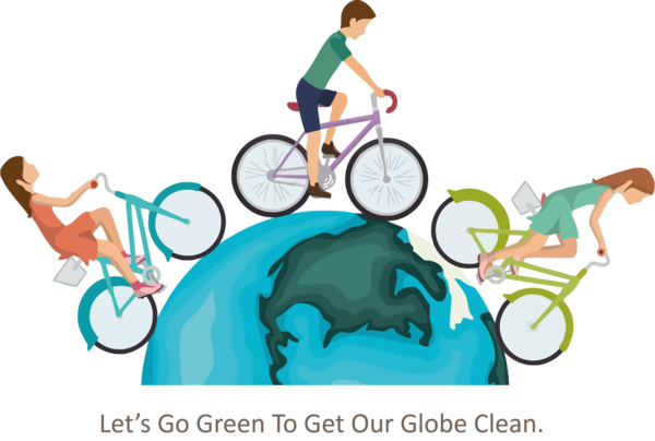 Transparent Earth Day Cycling Bicycle Vehicle for Happy Earth Day for Earth Day