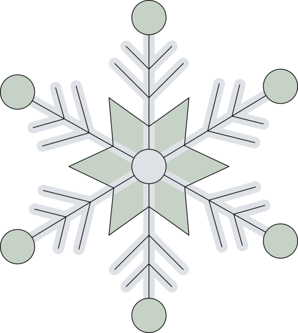 Transparent Christmas Line Snowflake Design for Snowflake for Christmas