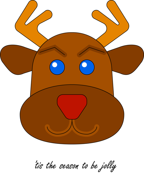 Transparent Christmas Cartoon Head Reindeer for Reindeer for Christmas