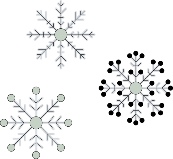 Transparent Christmas Pattern Design Pedicel for Snowflake for Christmas
