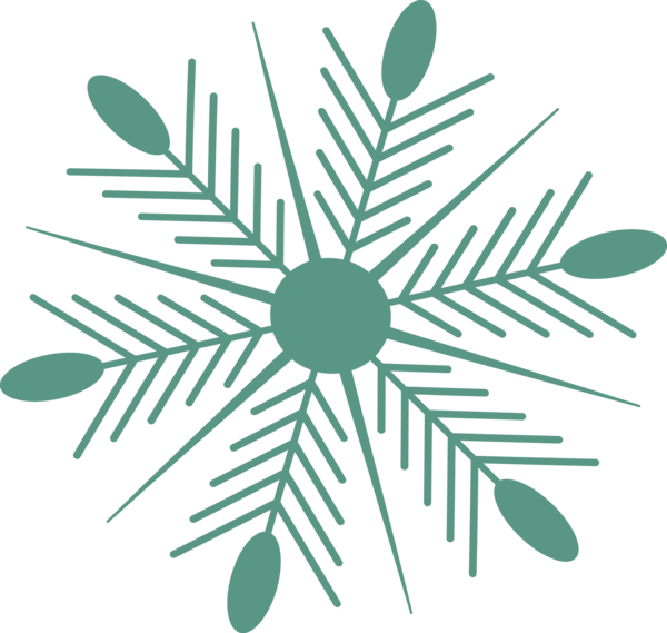 Transparent Christmas Green Leaf Line for Snowflake for Christmas