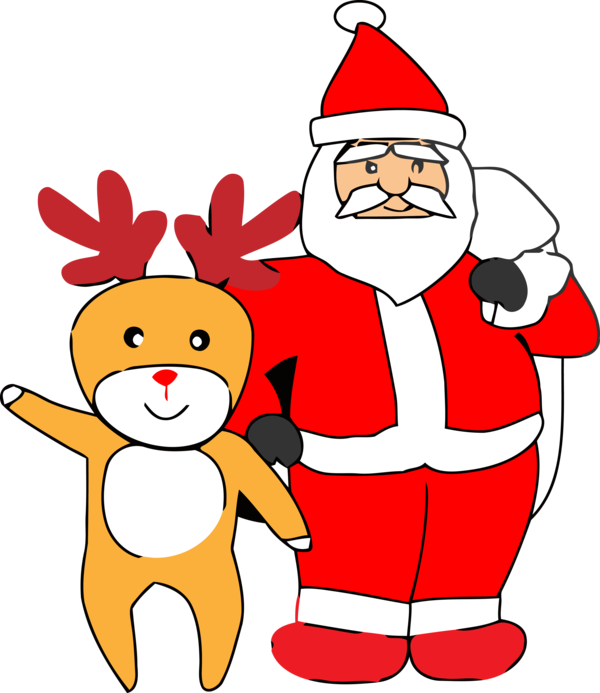 Transparent Christmas Cartoon Santa claus Pleased for Santa for Christmas