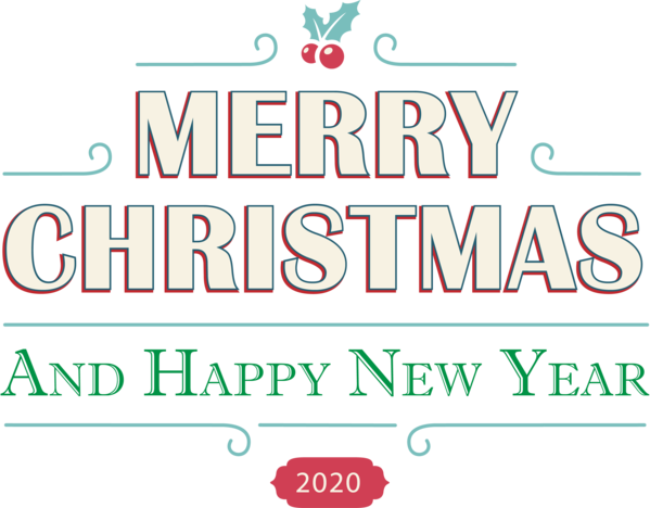 Transparent Christmas Text Font Green for Merry Christmas for Christmas