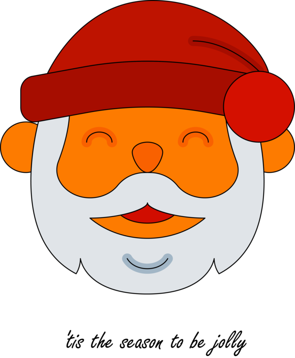 Transparent Christmas Face Hair Nose for Santa for Christmas