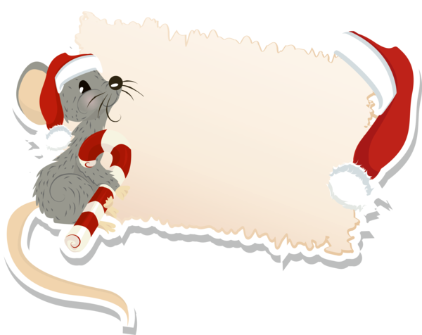 Transparent Christmas Cartoon Santa claus Tail for Christmas Ornament for Christmas